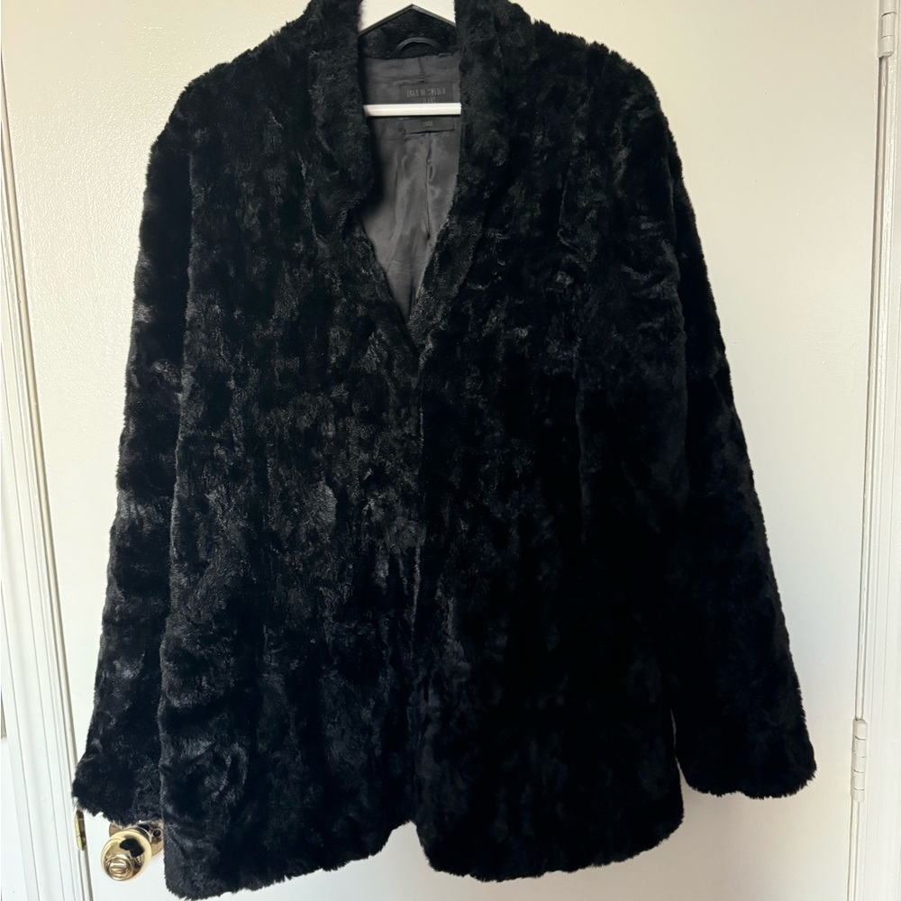 Tiger of Sweden. Black Faux Fur Coat
